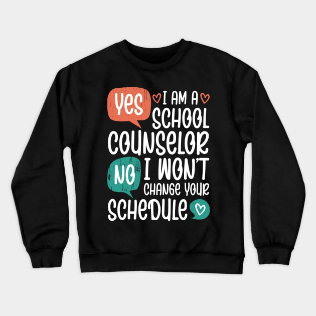 Funny School Counselor Crewneck Sweatshirt by White Martian